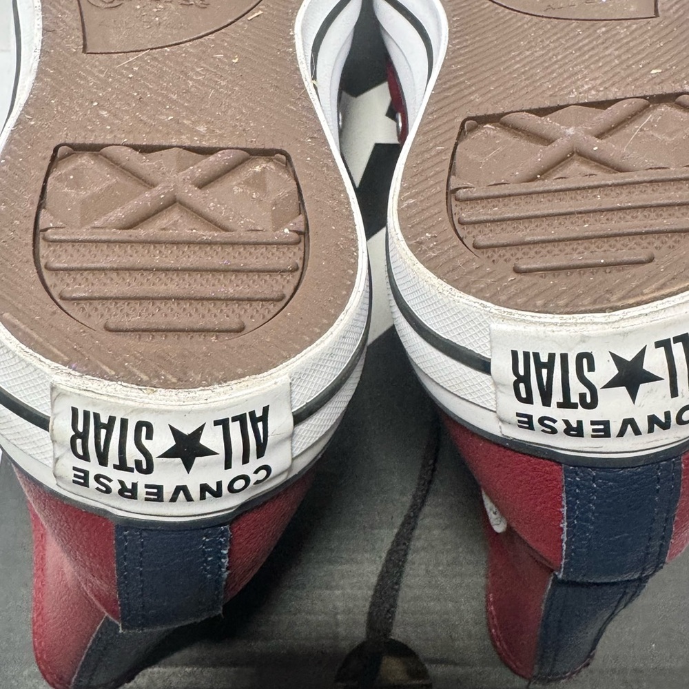 Leather Converse, burgundy and black size10USA - Picture 7 of 7